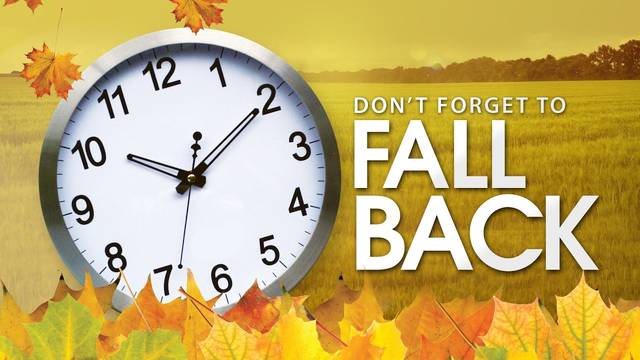 Daylight savings time ending Saturday night
