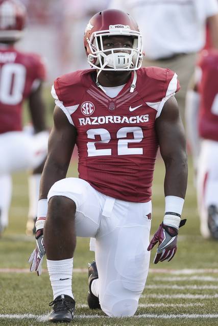Arkansas star running back leaves practice in ambulance