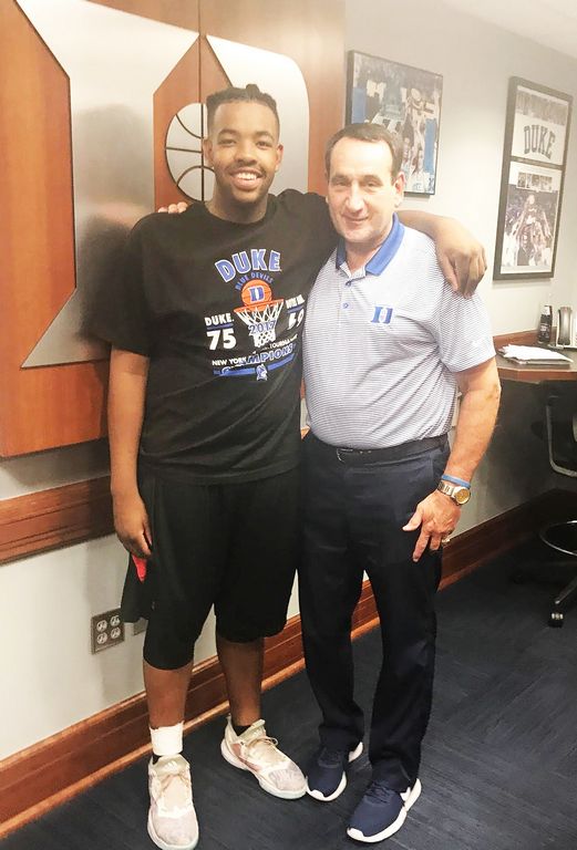 PB student meets legendary Coach K.