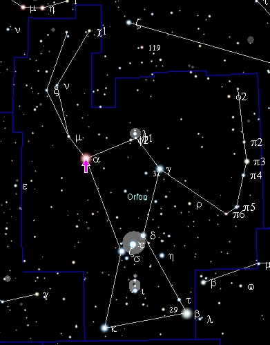 Looking Up: See Betelgeuse, the ruby-red star