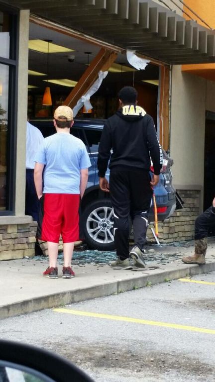 Car crashes into White Hall Taco Bell Saturday