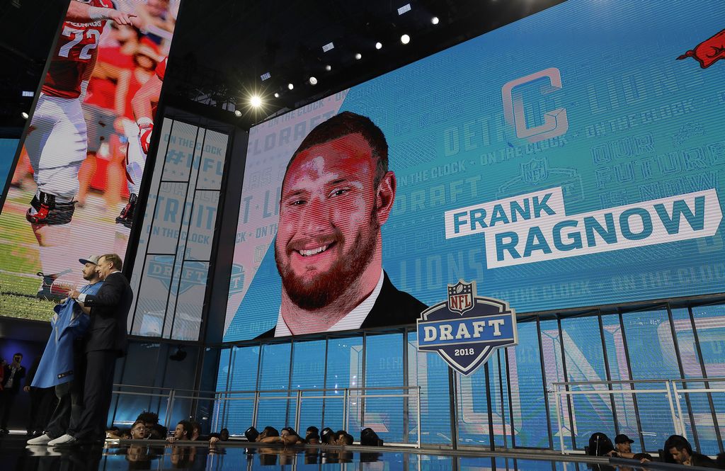 Lions draft Arkansas center Frank Ragnow No. 20 overall