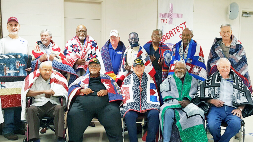 Wrapping vets in love is goal of local quilters