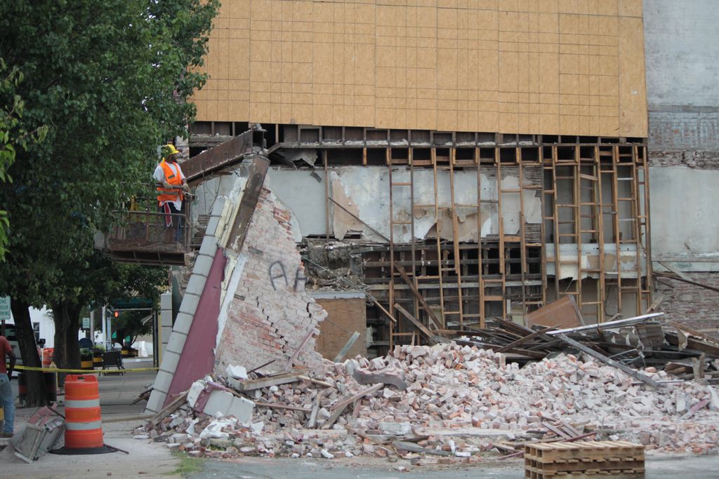Demolition mishap closes part of Main Street