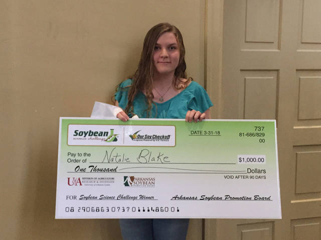 Ridgway student wins state Soybean Science Challenge award