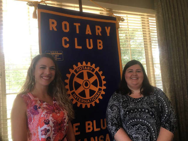 Chamber officials make presentation at Rotary