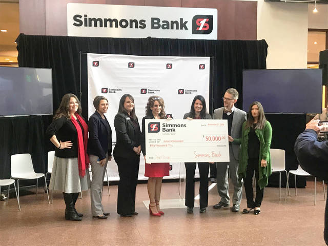 Simmons Bank presents $50,000 to Junior Achievement