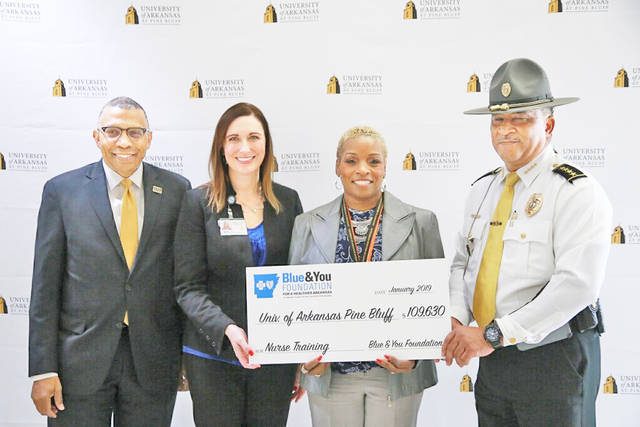 Blue & You Foundation presents grant to UAPB