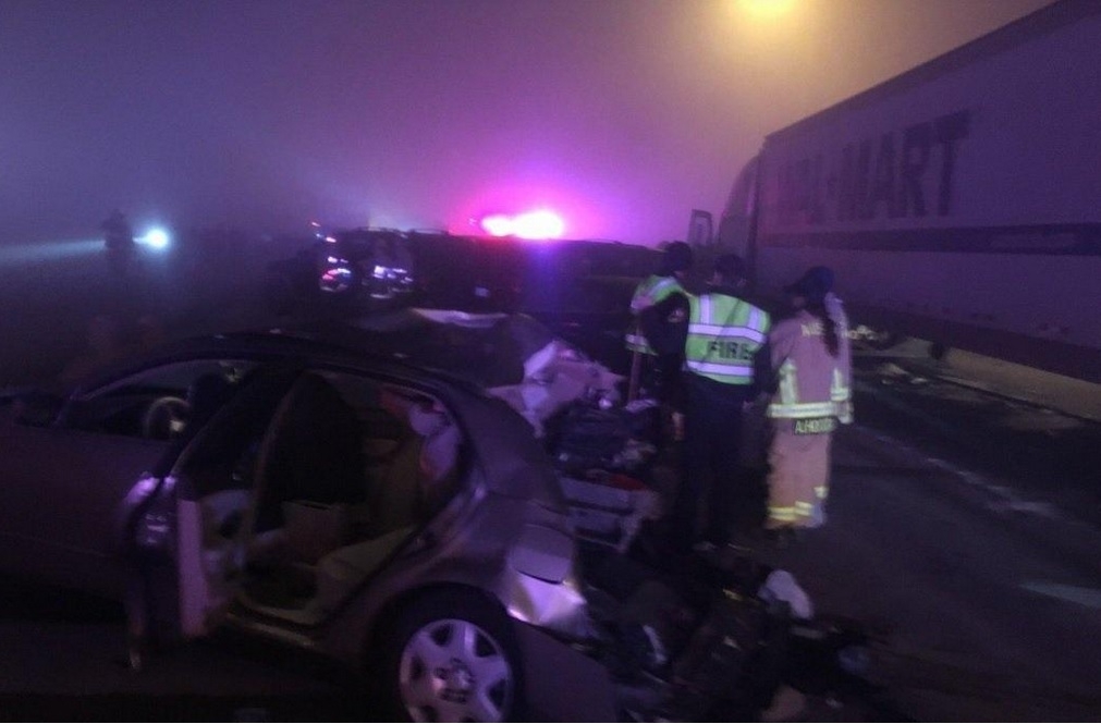 Smoke from fireworks possibly played role in 32-car crash on New Year’s Eve