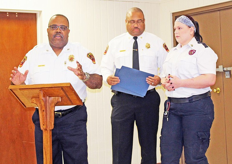 Firefighters honor EASI ambulance crew