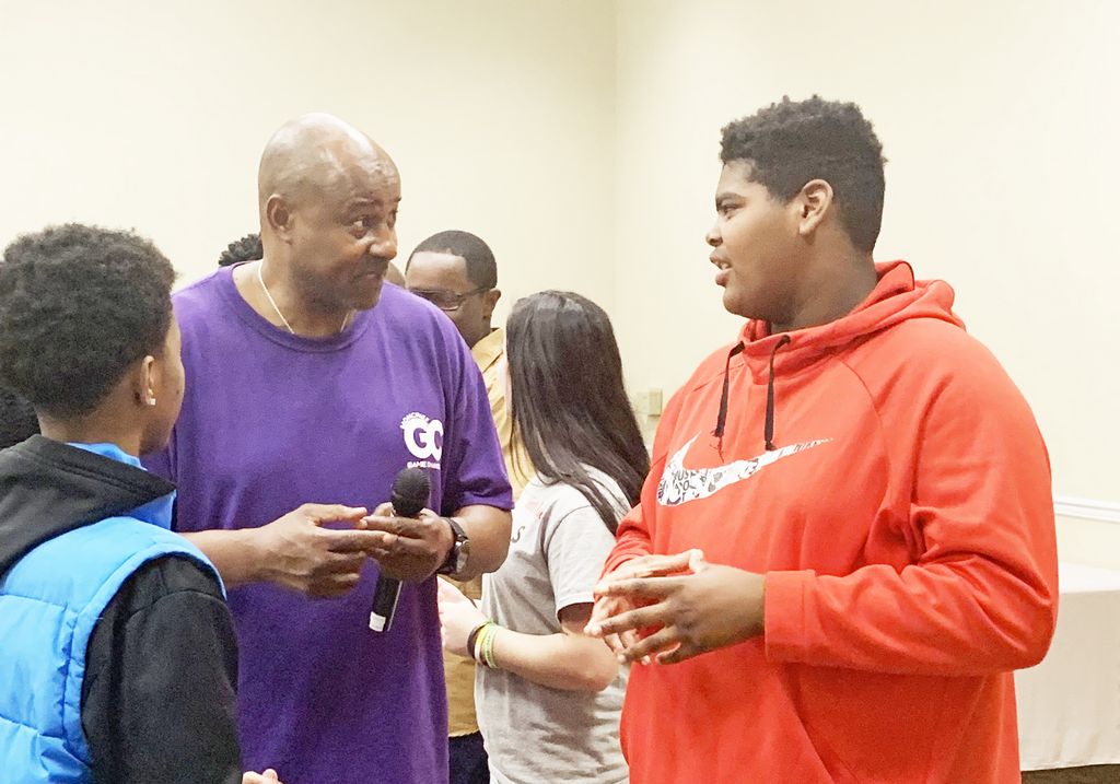 Moncrief gives life lessons to students during PB visit