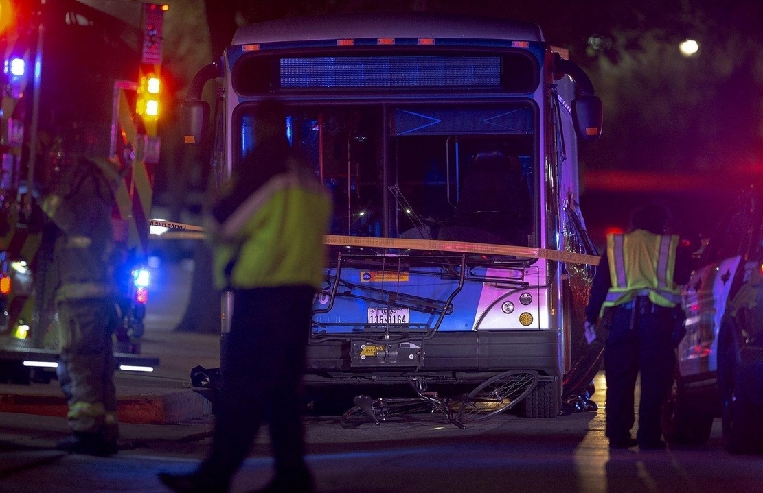 Bus driver charged with manslaughter after hitting, killing cyclist at University of Texas