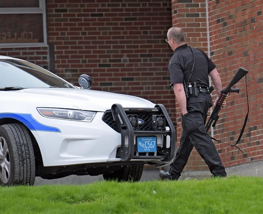 WATCH: Deer leaps through window at Mass. high school, causing a stir
