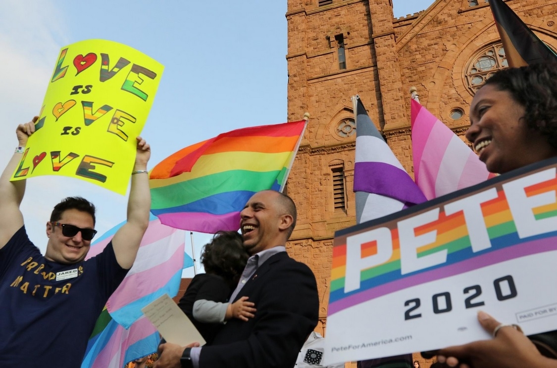 Catholic bishop’s anti-LGBTQ tweet draws hundreds to protest