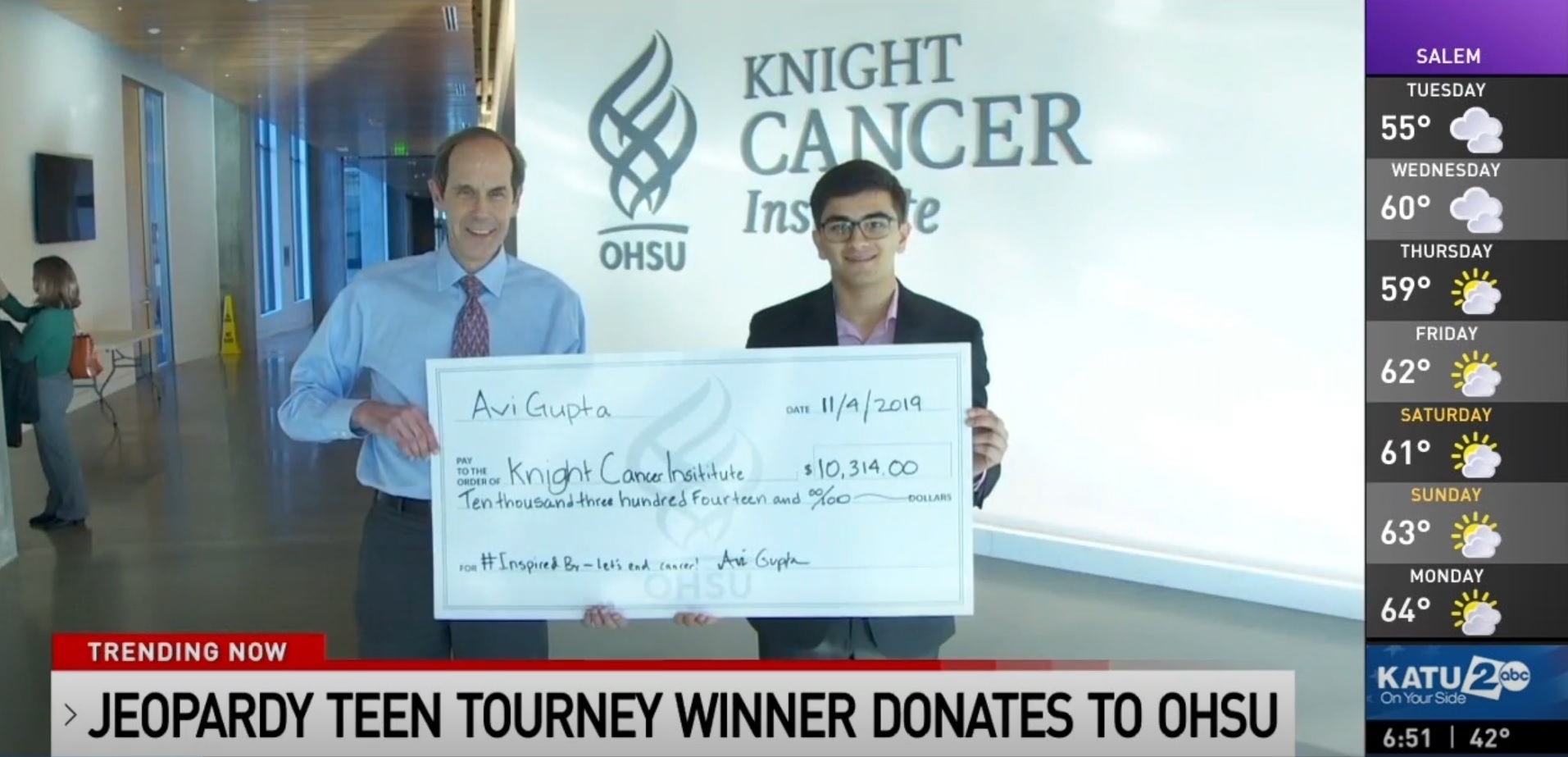 Teen ‘Jeopardy!’ champ donates $10,000 to cancer charity in honor of host Alex Trebek