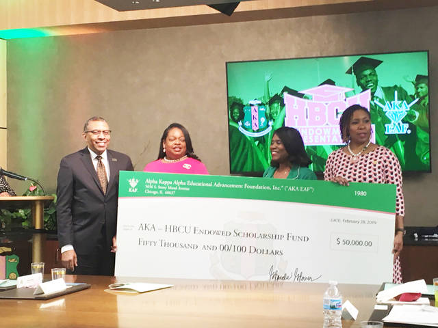 Alpha Kappa Alpha presents $50,000 to UAPB