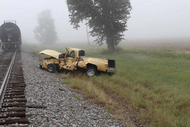 Man dies in truck-train collision
