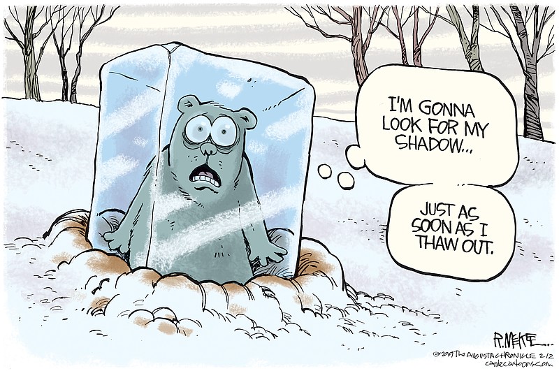 McKee cartoon Frozen groundhog Northwest Arkansas DemocratGazette