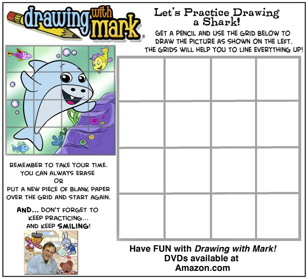 Kids activities: Let’s learn about sharks (includes drawing, word search and more!)