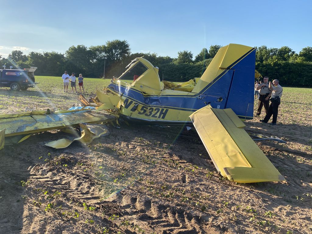 Crop Duster plane crashes near Lake Atkins Road