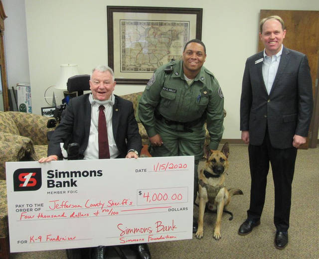Simmons First Foundation donates to Sheriff’s K-9 program