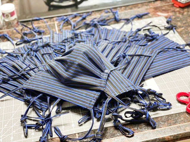 Pine Bluff Chamber staff makes, donates masks