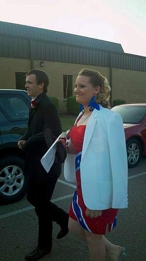 confederate prom dress Dress that looks like Confederate flag keeps teen from prom