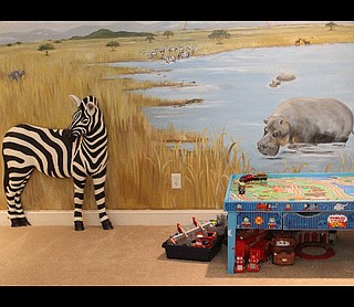 3-D jungle: Pop-out wall treatment transforms child's room ...