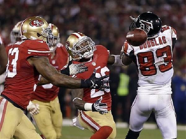 49ers clip Falcons' comeback attempt, notch playoff spot