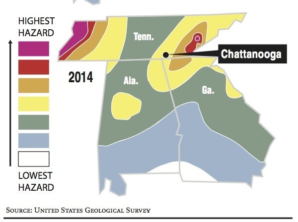 New Map Shakes Up Earthquake Ratings As Tennessee Joins States At 