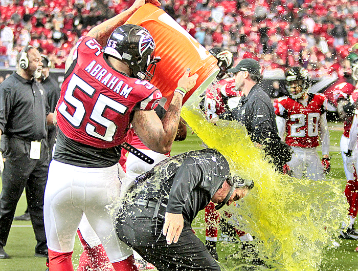 Falcons win NFC South, home-field