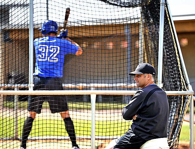 Assistant Coach Joe Wingate watches his players practice at the Chattanooga State Baseball facility. Chattanooga State is ranked No. 2 nationally in the NJCAA.
Staff Photo by Jenna Walker/Chattanooga Times Free Press