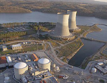 The Sequoyah Nuclear Plant near Soddy-Daisy sits next to the Tennessee River. 
