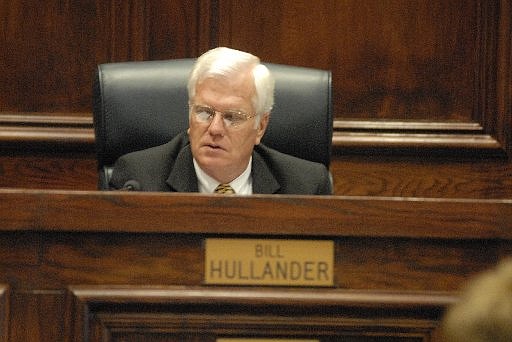 Hamilton County Commissioner Bill Hullander  participates in a county commission meeting in this file photo.