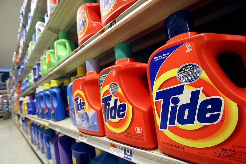 This Monday, Oct. 31, 2005 file photo shows Tide laundry detergent on a shelf at a New York supermarket. Tide has become a hot commodity for thieves, at least in parts of the country. For a variety of reasons, it's especially well-suited to sale on the black market. Everybody needs laundry detergent, and Tide is the nation's most popular brand. It's expensive, costing up to $20 for a large bottle. It's nonperishable, and there's no need to repackage it for illicit sales.