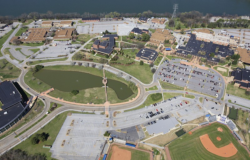 An aerial shot of Chattanooga State Community College.