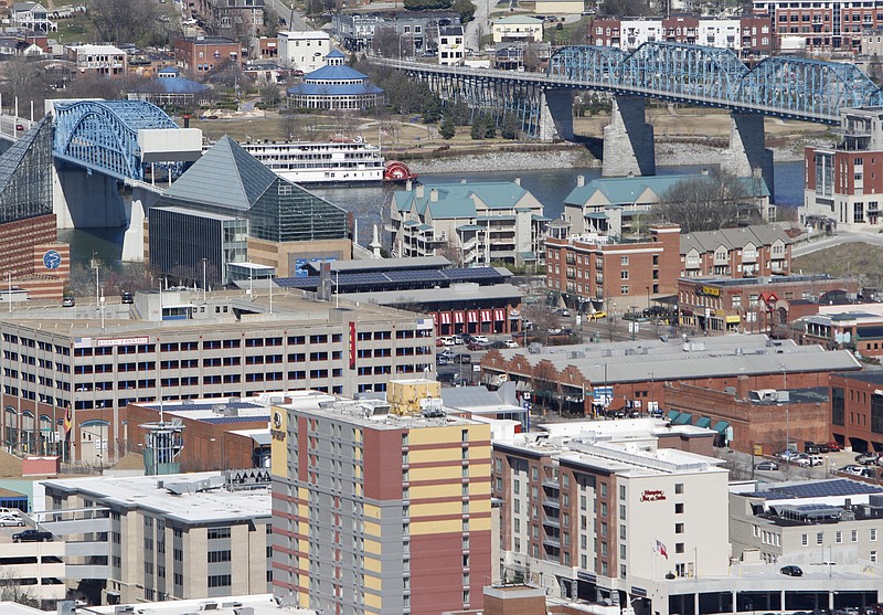 Aerial of downtown Chattanooga