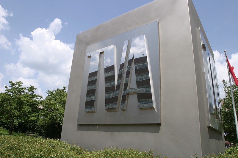 Tennessee Valley Authority headquarters and TVA logo