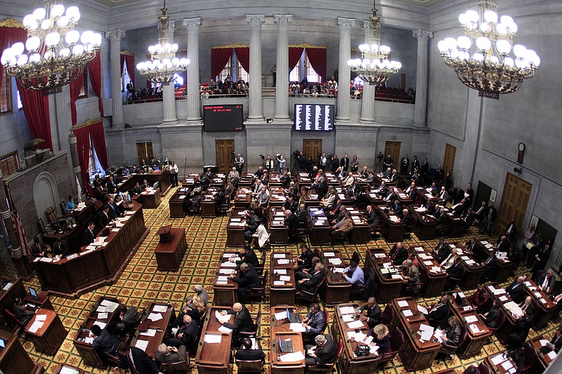 The Tennessee House of Representatives meets for the second session of the 107th General Assembly in this file photo.