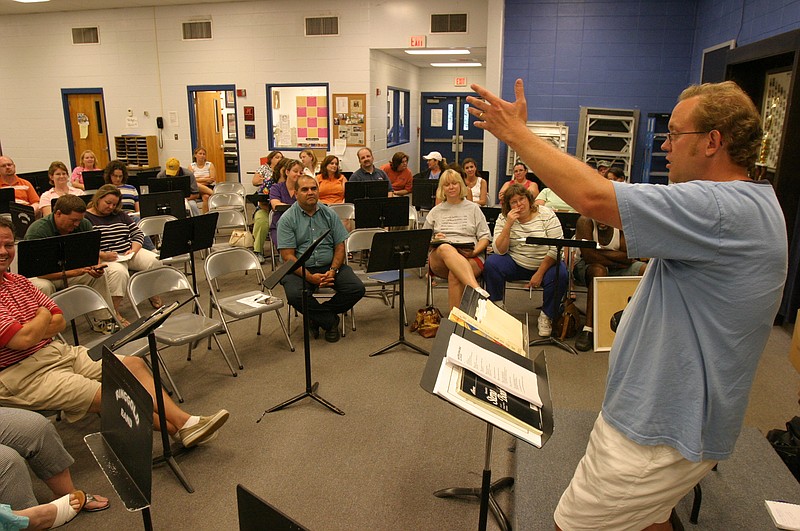 Tracy Wright speaks to members of the Ringgold High School Booster Club in the band room in this file photo. Parents meet twice a month through football season to discuss matters of fundraising and budgeting.