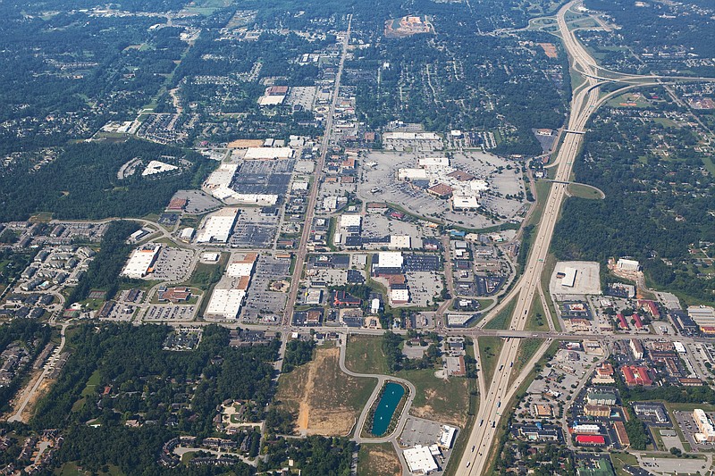 This aerial picture shows Hamilton Place mall in East Brainerd.