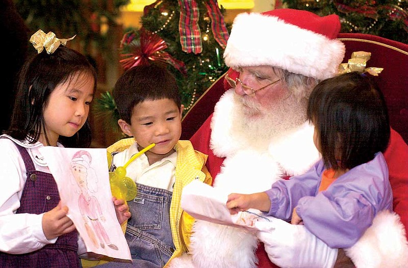 Children visit with Santa during a previous Christmas season at Hamilton Place.