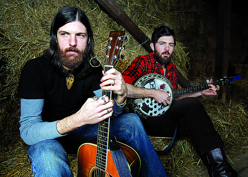 In this Jan. 27, 2010 photo, Seth Avett, left, and his brother Scott Avett of The Avett Brothers band, is shown in Concord, N.C. (AP Photo/Chuck Burton)