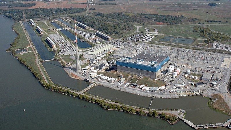 Browns Ferry Nuclear Plant in Athens, Ala., is shown from above.