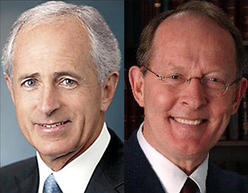 Bob Corker, from left, Lamar Alexander