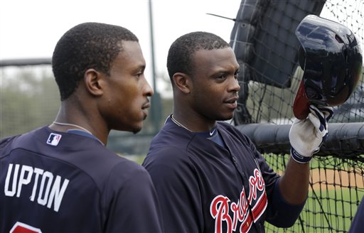 Justin Upton Joins B.J. Upton in Atlanta Braves Outfield - The New York  Times