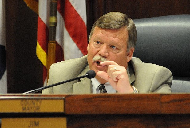 Hamilton County Mayor Jim Coppinger comments on a portion of his budget to county commissioners in this file photo.