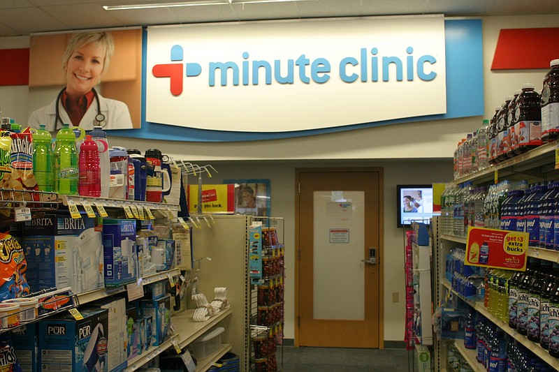 A minute clinic in the CVS on East Brainerd Road is shown in this file photo.