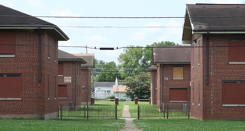 The Chattanooga Housing Authority's Harriet Tubman complex in East Chattanooga sits vacant.