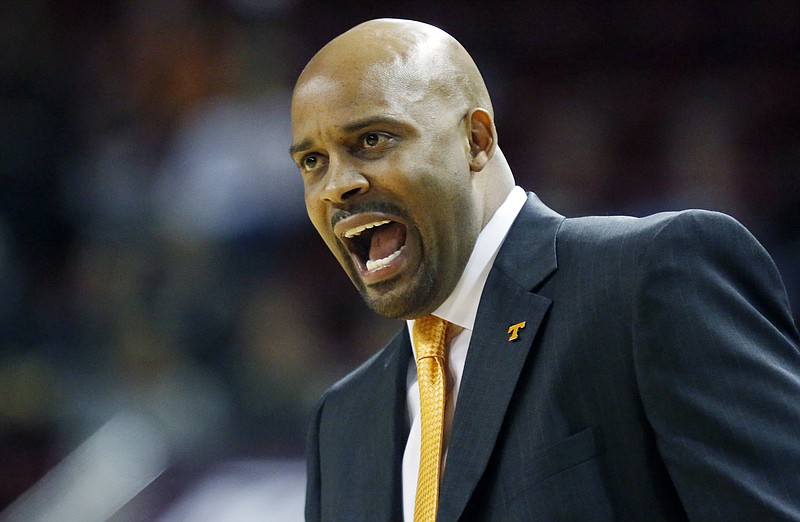 Tennessee basketball coach Cuonzo Martin reacts in this 2014 file photo.